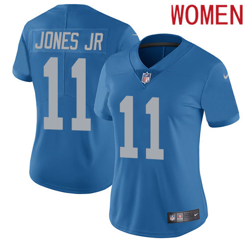 2019 Women Detroit Lions #11 Jones Jr blue Nike Vapor Untouchable Limited NFL Jersey style 2